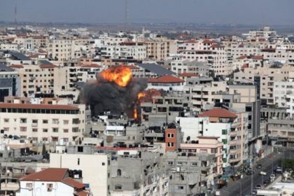 کشته‌شدن پنج فلسطینی از اثر یک حمله‌ی هوایی اسراییل در کرانه‌ی باختری