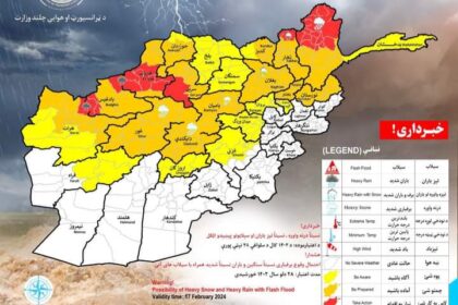 ریاست هواشناسی طالبان از احتمال بارش باران و برف شدید در ۲۲ استان کشور خبر داد